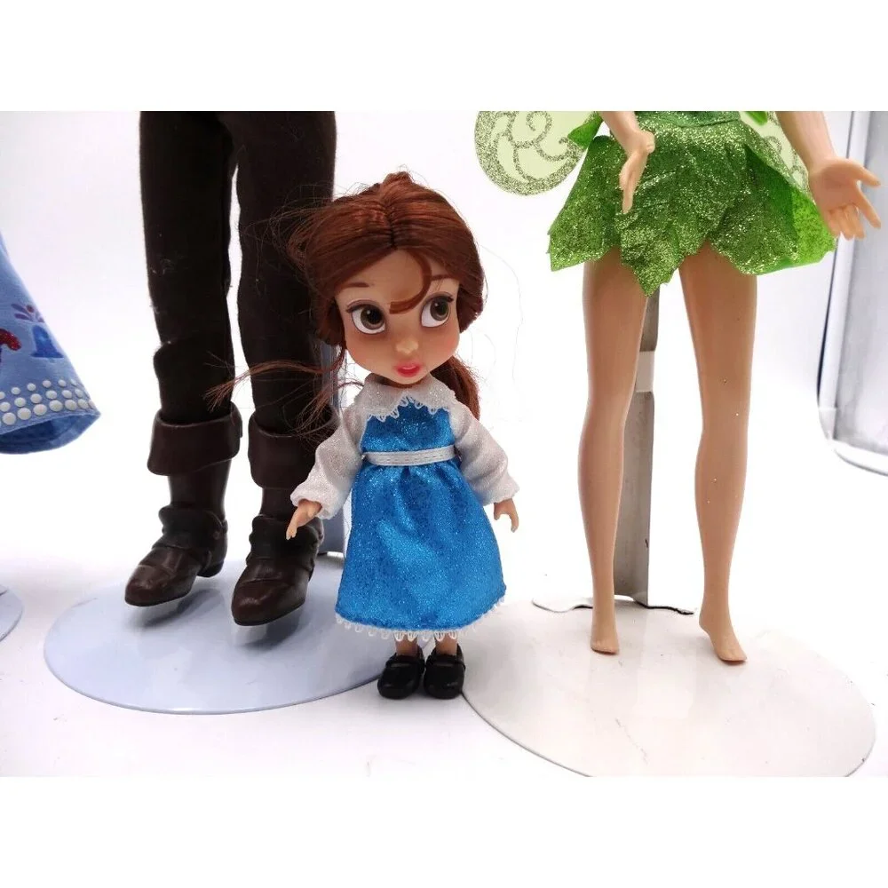 Disney Dolls Lot of 6 Prince and Princess, small and‎ Tall Pocahontas Tinkerbell